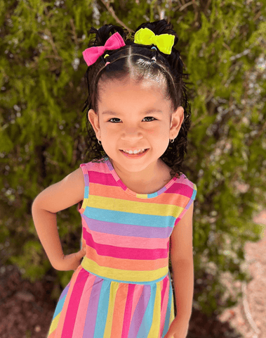 Neon Glow Bow Clips