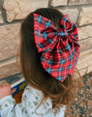 Tartan Satin Fable Bow