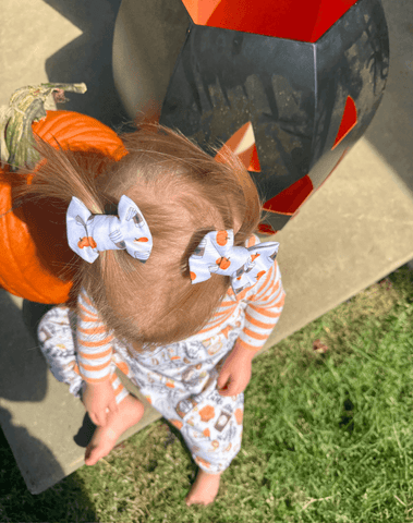 Pumpkin Spice Bow Clips