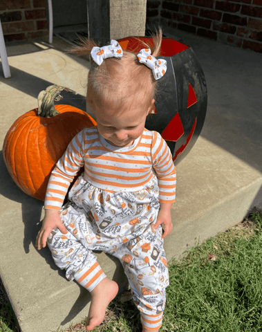 Pumpkin Spice Bow Clips