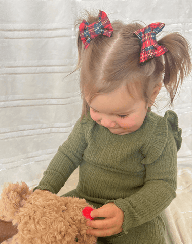 Tartan Bow Clips