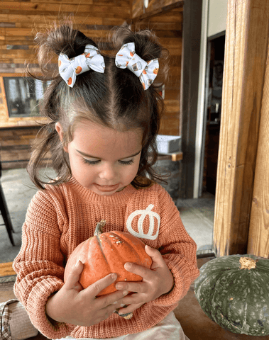 Pumpkin Spice Bow Clips