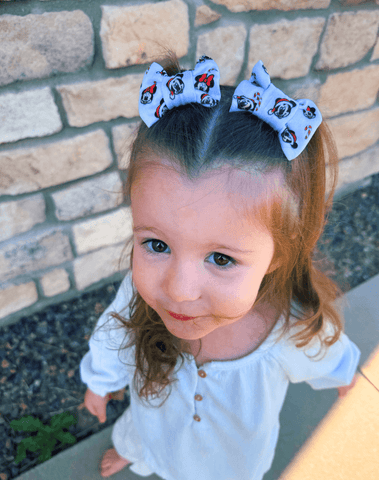 Merry Mouse Candy Canes Bow Clips