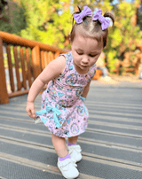 Lavender Bow Clips