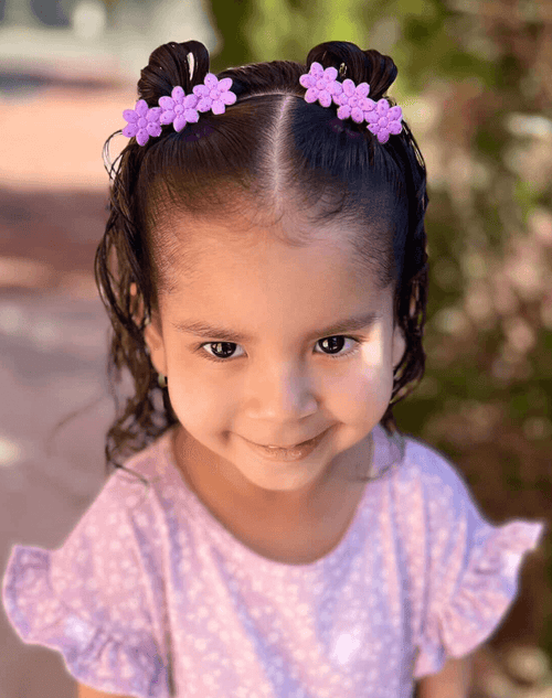Sweet Violet Handmade Flower Bow Clips