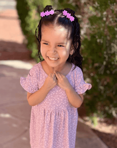 Sweet Violet Handmade Flower Bow Clips