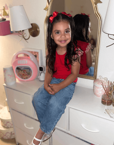 Queen of Hearts Bow Clips