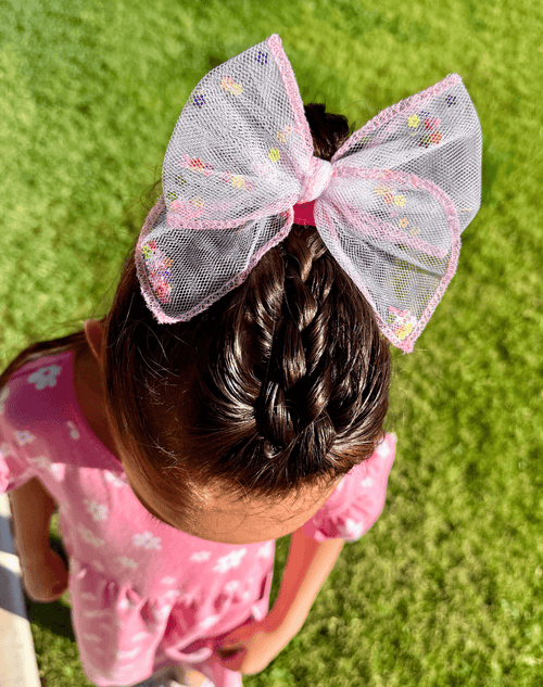 Flower Confetti Shaker Bow