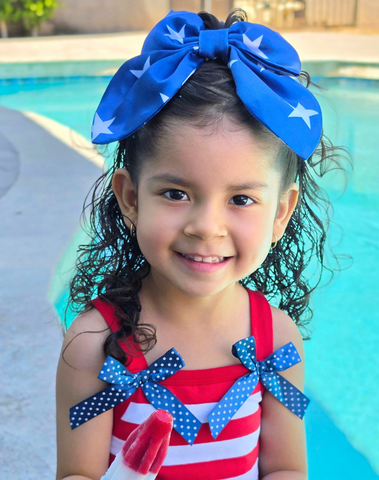All American Star Satin Bow