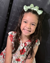 Sage Green Satin Bow Clips