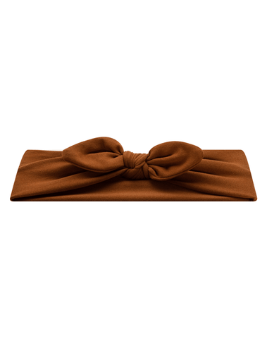 Rust Brown Top Knot Headband