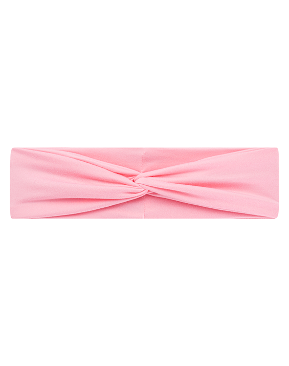 Handmade soft stretchy bubblegum pink mom headband front view for mommy and me matching by By Bella Boutique
