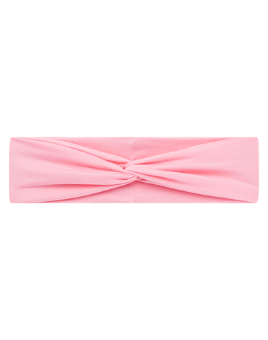 Handmade soft stretchy bubblegum pink mom headband front view for mommy and me matching by By Bella Boutique