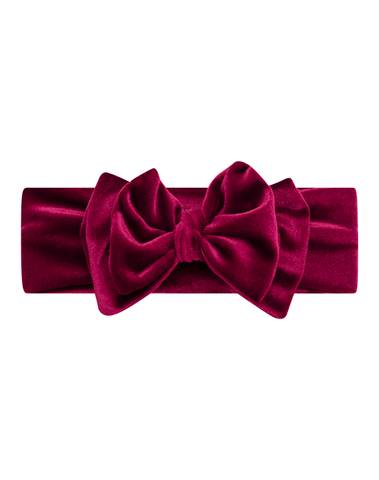 Burgundy Velvet Classic Headband