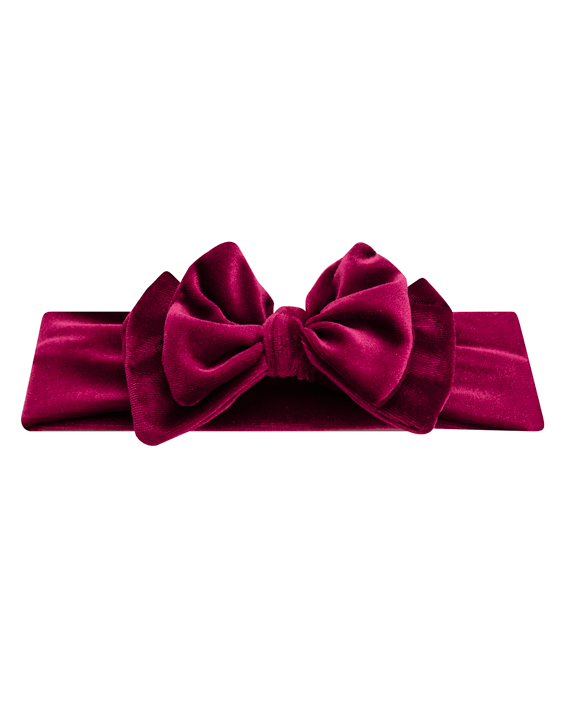 Burgundy Velvet Classic Headband