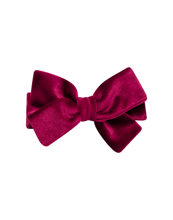 Burgundy Velvet Hair Bow