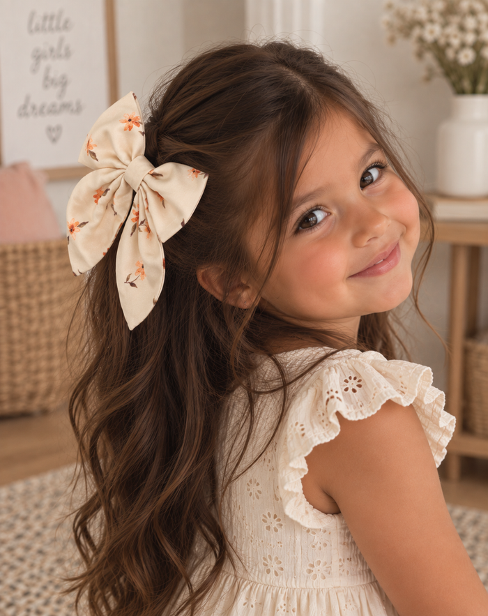 Amber Blossom Satin Fable Bow