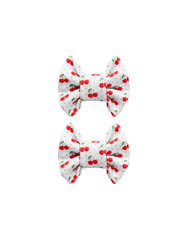 Cherry Bow Clips