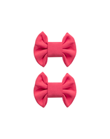 Coral Bow Clips
