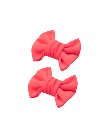 Coral Crush Bow Clips