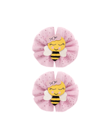 Bumble Bee Tulle Bow Clips