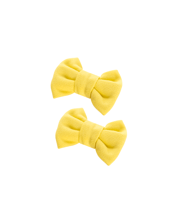 Handmade set of 2 sunshine sweetie bow clips for toddlers and little girls by By Bella Boutique