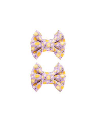 Lavender Lemonade Bow Clips