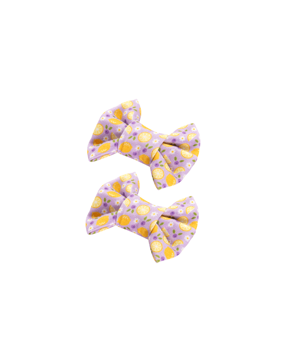 Lavender Lemonade Bow Clips