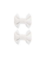 White Bow Clips
