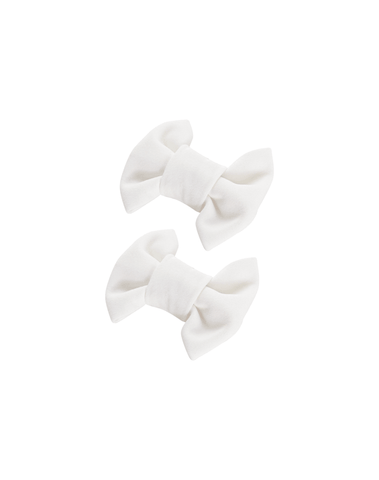 White Bow Clips