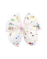 Flower Confetti Shaker Bow
