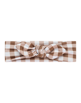 Brown Gingham Headband