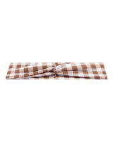 Brown Gingham Mom Headband