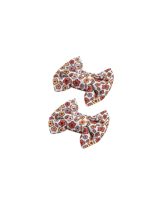 Autumn Floral Bow Clips