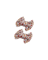 Autumn Floral Bow Clips