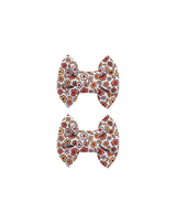 Autumn Floral Bow Clips