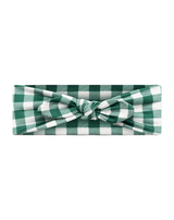 Pine Green Gingham Headband