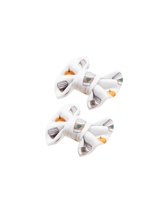 Pumpkin Spice Bow Clips