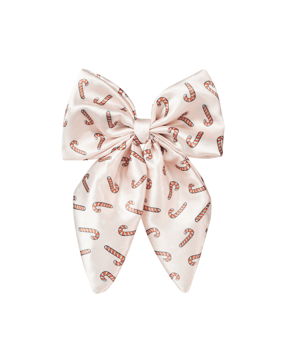 Candy Cane Satin Fable Bow