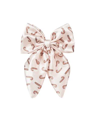 Candy Cane Satin Fable Bow