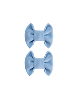 Sky Blue Bow Clips