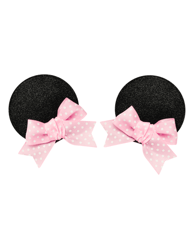 Pink Mickey Ear Clips