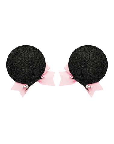 Pink Mickey Ear Clips