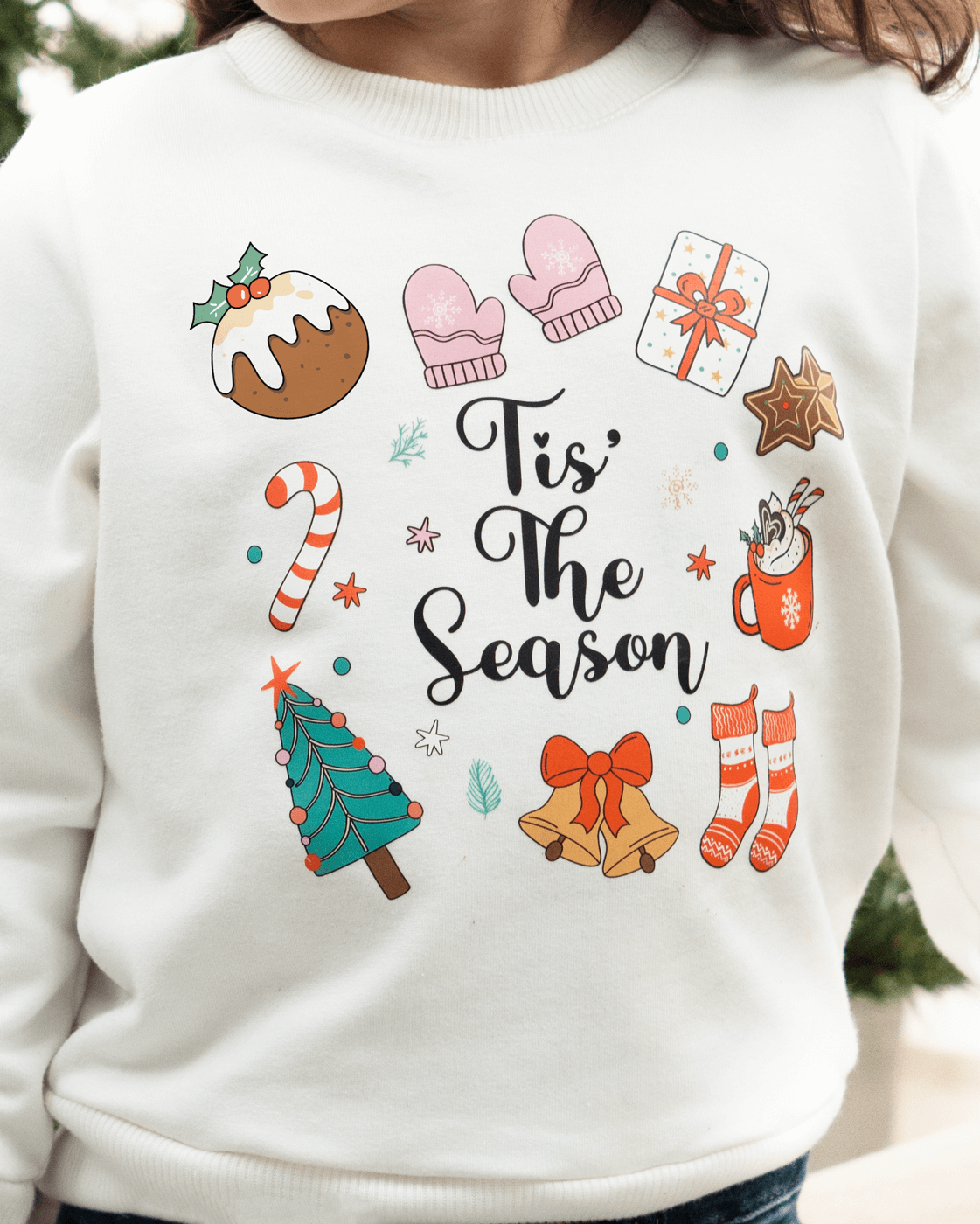 Matching Tis' the Season Graphic Sweater for Girls