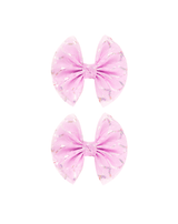 Mermaid Bloom Tulle Bow Clips