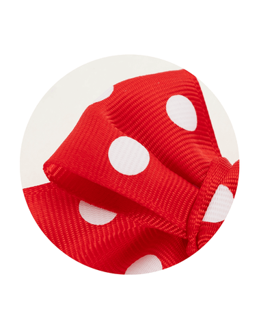 Red Minnie Polka Dot Bow Clips