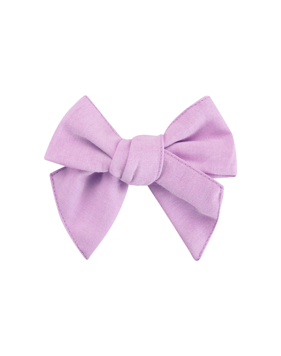 Lilac Linen Statement Bow
