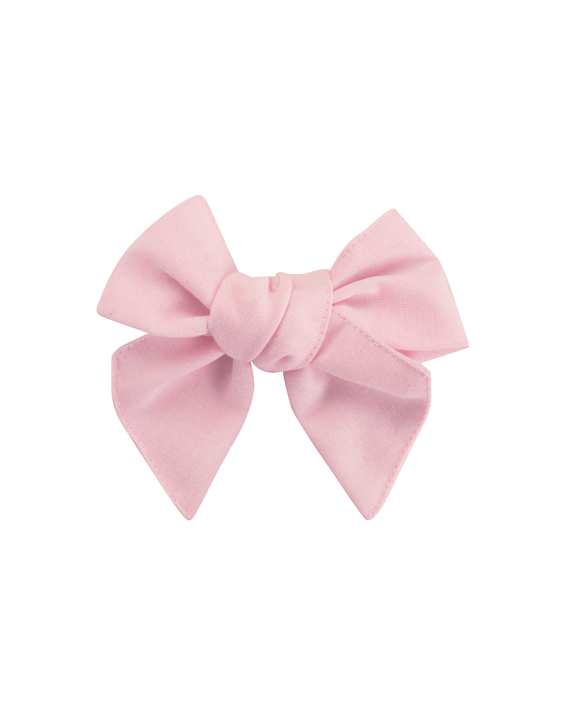 Blush Pink Linen Statement Bow