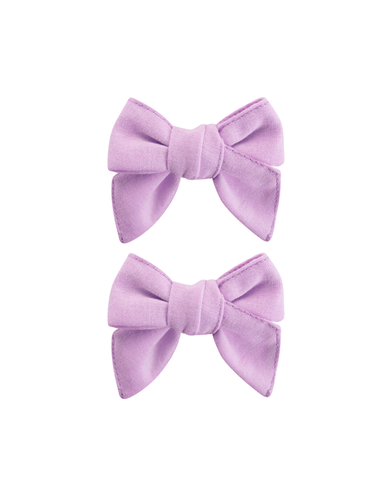Lilac Linen Piggy Pinwheel Bows