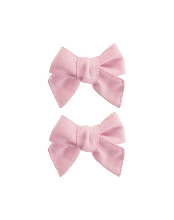 Blush Pink Linen Piggy Pinwheel Bows